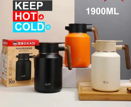 زجاجة تفريغ الهواء من دي. كادي D9096-1900BL سعة 1900 مل، أسود