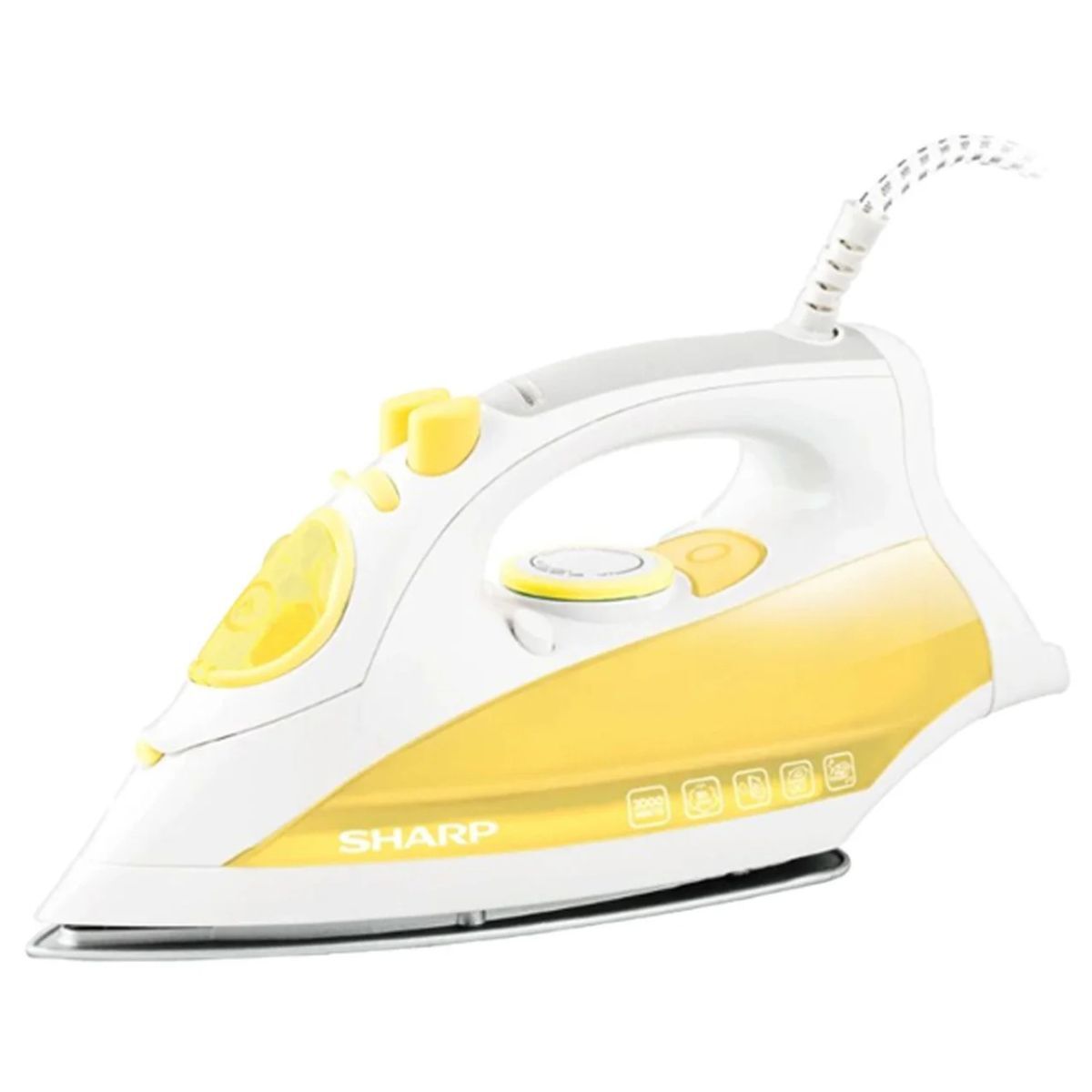 SHARP Steam Iron 2000 Watts 300ml, Yellow