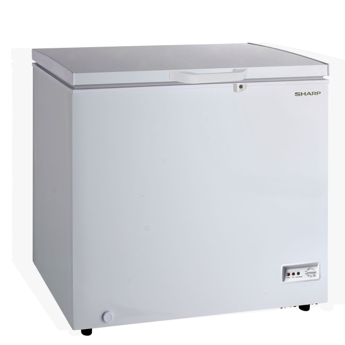 SHARP 250 Liters Free Standing Chest Freezer with Built in condenser, 8.8CFT - White
