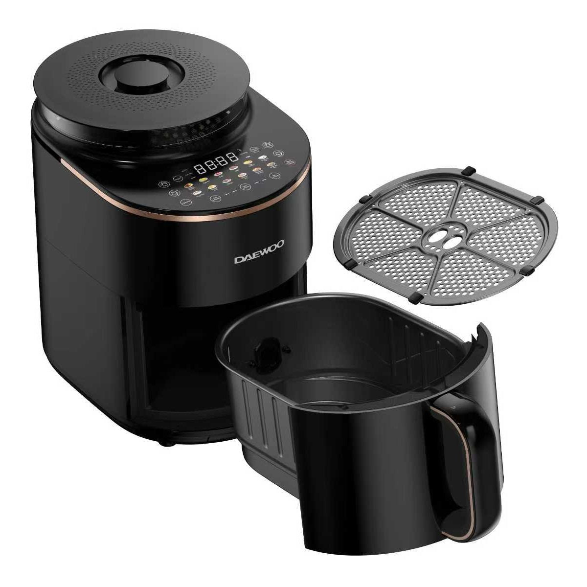DAEWOO 4.5L Air Fryer + Steamer Combo LED Touch Display 14 Preset Programs, 1500W – Black