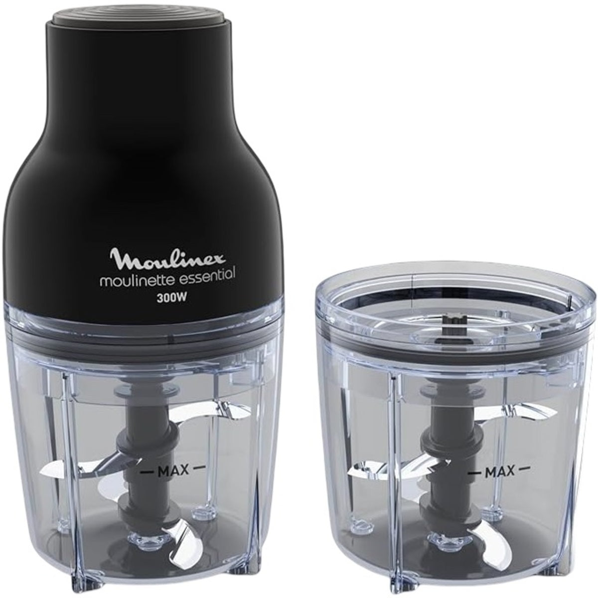 MOULINEX Chopper with Extra Bowl 300 Watts 400ml, Black