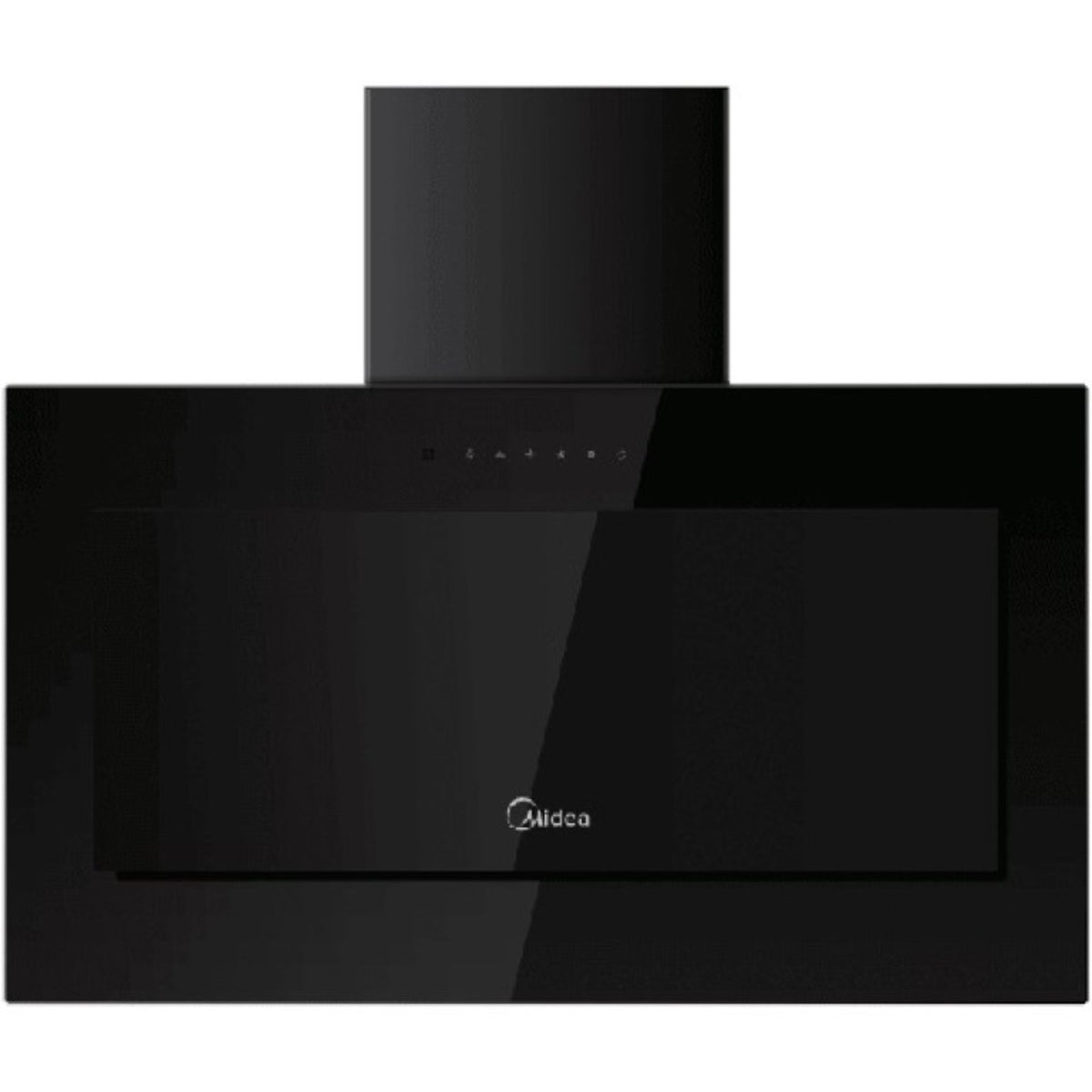 شفاط مطبخ مدمج من ميديا، زجاج مائل، 90 سم، 4 سرعات