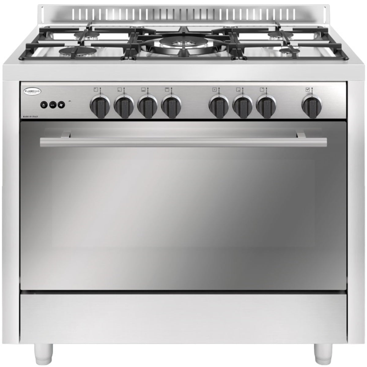 موقد غاز فليم غاز 100×60 سم، 5 شعلات، مصنوع من الفولاذ المقاوم للصدأ