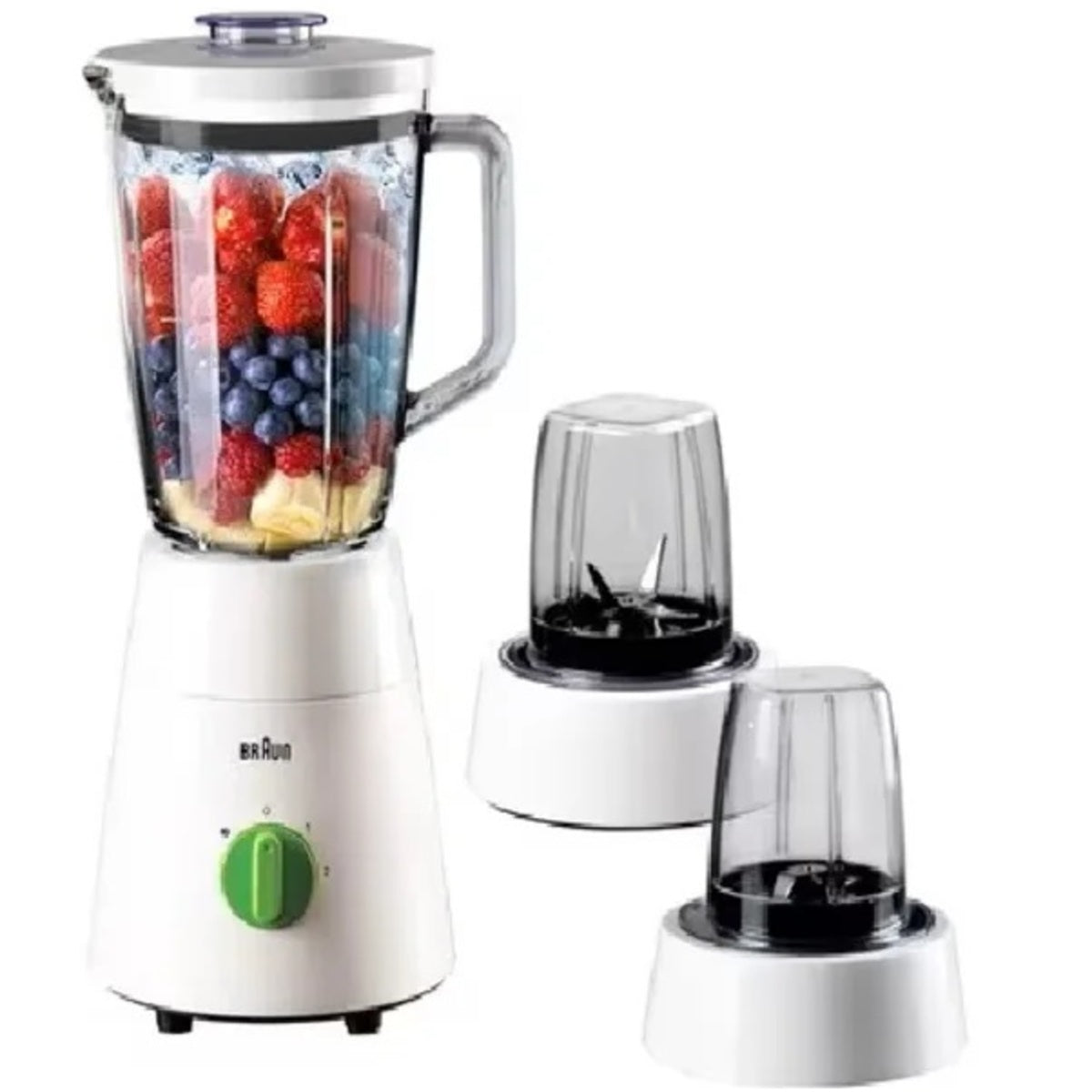 BRAUN Glass Blender with 2 Mill 500 Watts 1.75 Liters, White