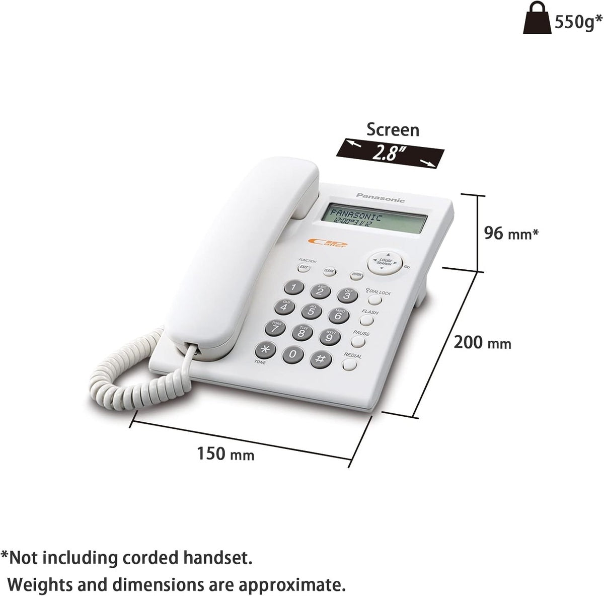 PANASONIC Corded Telephone – White