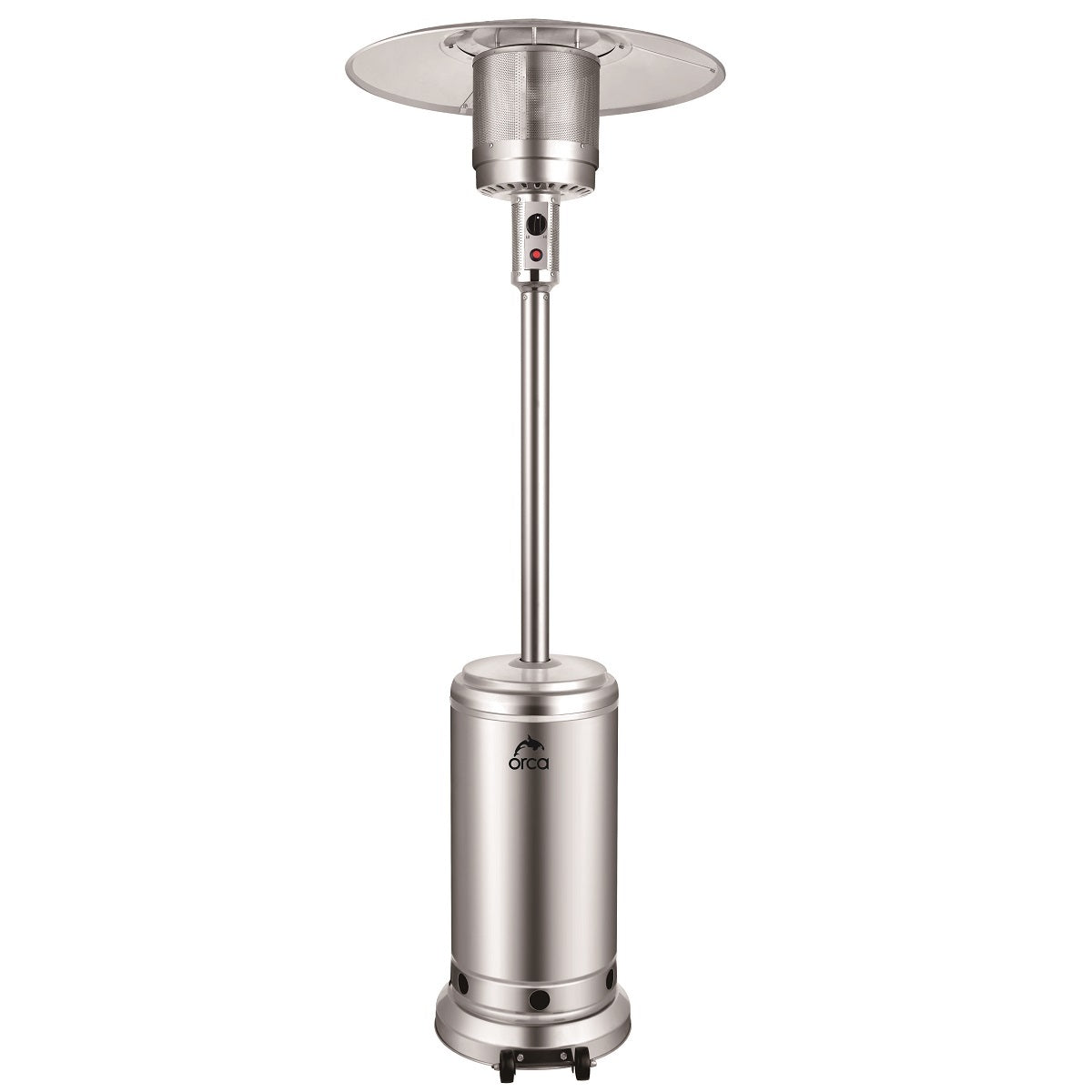 ORCA Patio Gas Heater 4-13kw, Silver