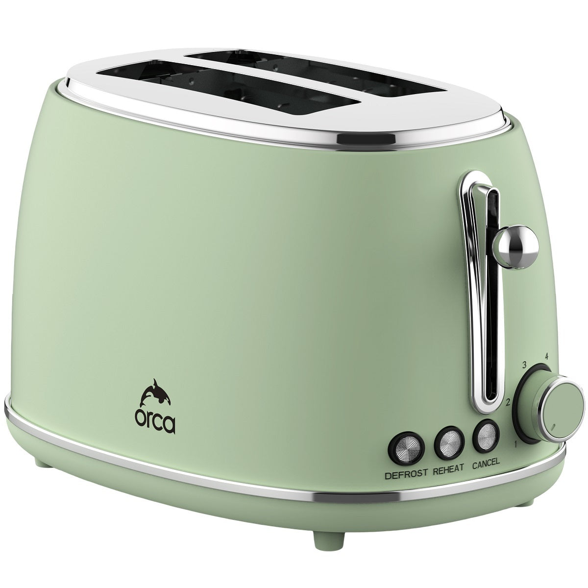 ORCA Retro Toaster 2 Slices 850 Watts, Green