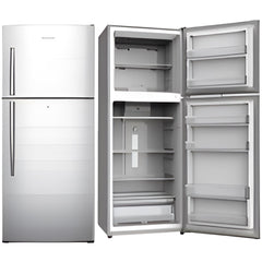 ثلاجة سكاي وورث ذات فريزر علوي، سعة 495 لترًا (17.5 قدم مكعب)، لون فضي