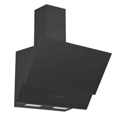 شفاط مطبخ فيستيل مدمج مائل، 60 سم - أسود