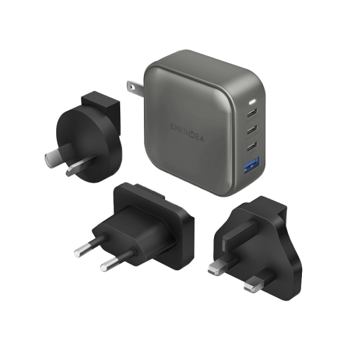 ENERGEA TRAVELWORLD GAN100, 3C1A PD/PPS/QC3.0 WALL CHARGER,100W (US+UK+EU+AU) - GUN EOL