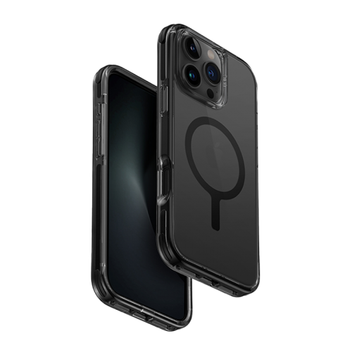 UNIQ HYBRID لهاتف آيفون 16 برو (2024) 6.9 شاحن مغناطيسي قوي - ألياف الكربون (أسود)