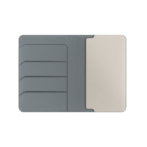 حامل جواز سفر UNIQ BELMONT مع حماية ضد تقنية RFID - لون اللحاء (LICHEN/IVORY)