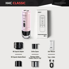 HiBREW H4C Pink – Portable Espresso Maker Explorer