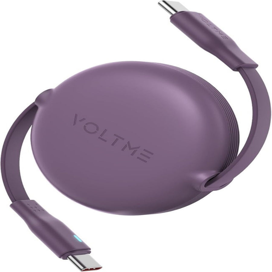VOLTME Powerlink YoYo Cable 5A 1.0M Retractable (Dual-Way Retractable Cable) Type C to Type C Purple