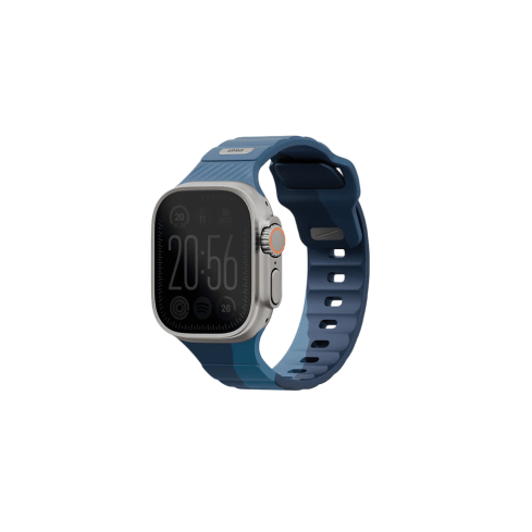 سوار ساعة أبل من المطاط FKM من UNIQ STRIDE مقاس 49/46/45/44 مم - عاصفة (عاصفة/أزرق بحر إيجة)