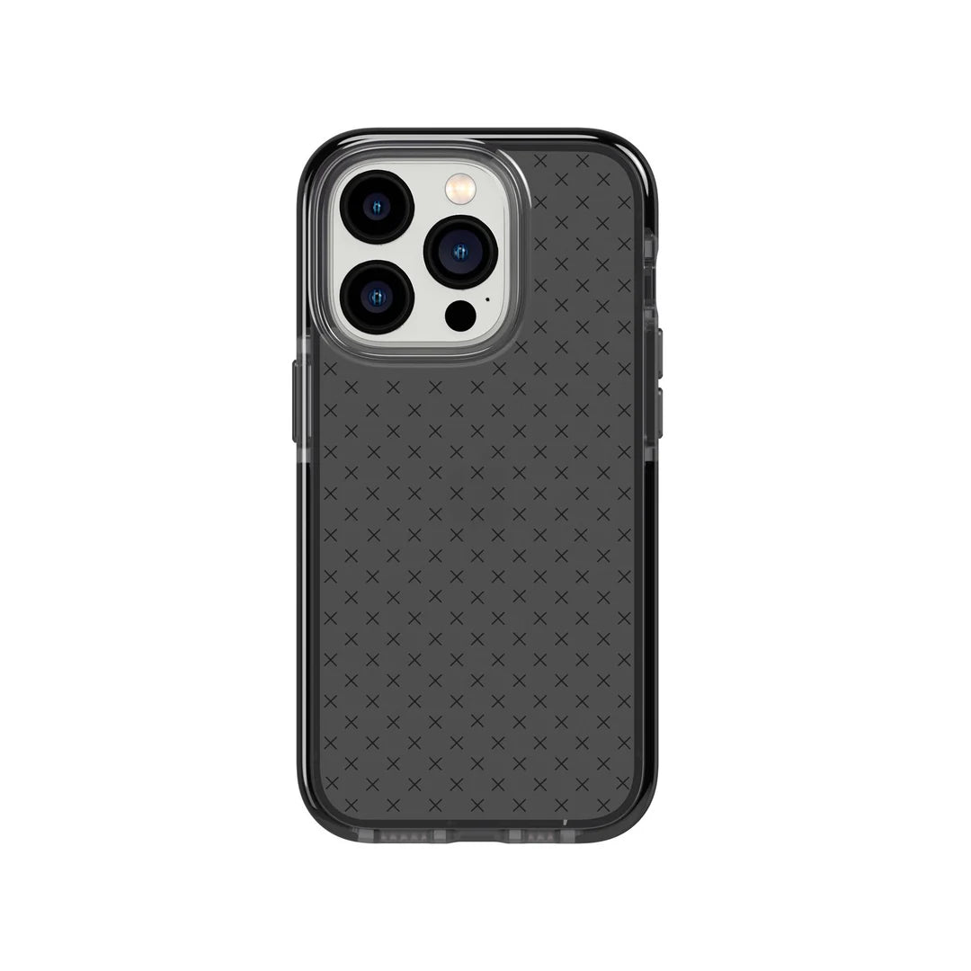 Tech21 Evo Check iPhone 14 Pro case,Smokey/Black