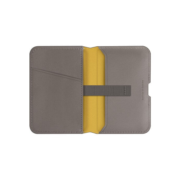 UNIQ LYDEN DS RFID-BLOCKING MAGNETIC WALLET - FLINT GREY (FLINT GREY/CANARY YELLOW)