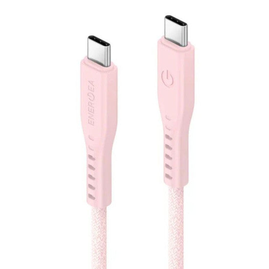 كابل Energea Flow من USB-C إلى USB-C بطول 1.5 متر - وردي
