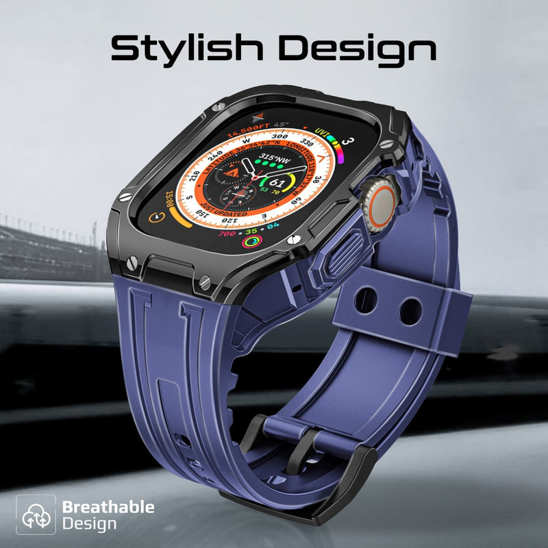 Durable Protection Watch Case with TPU Watch Band -Blue