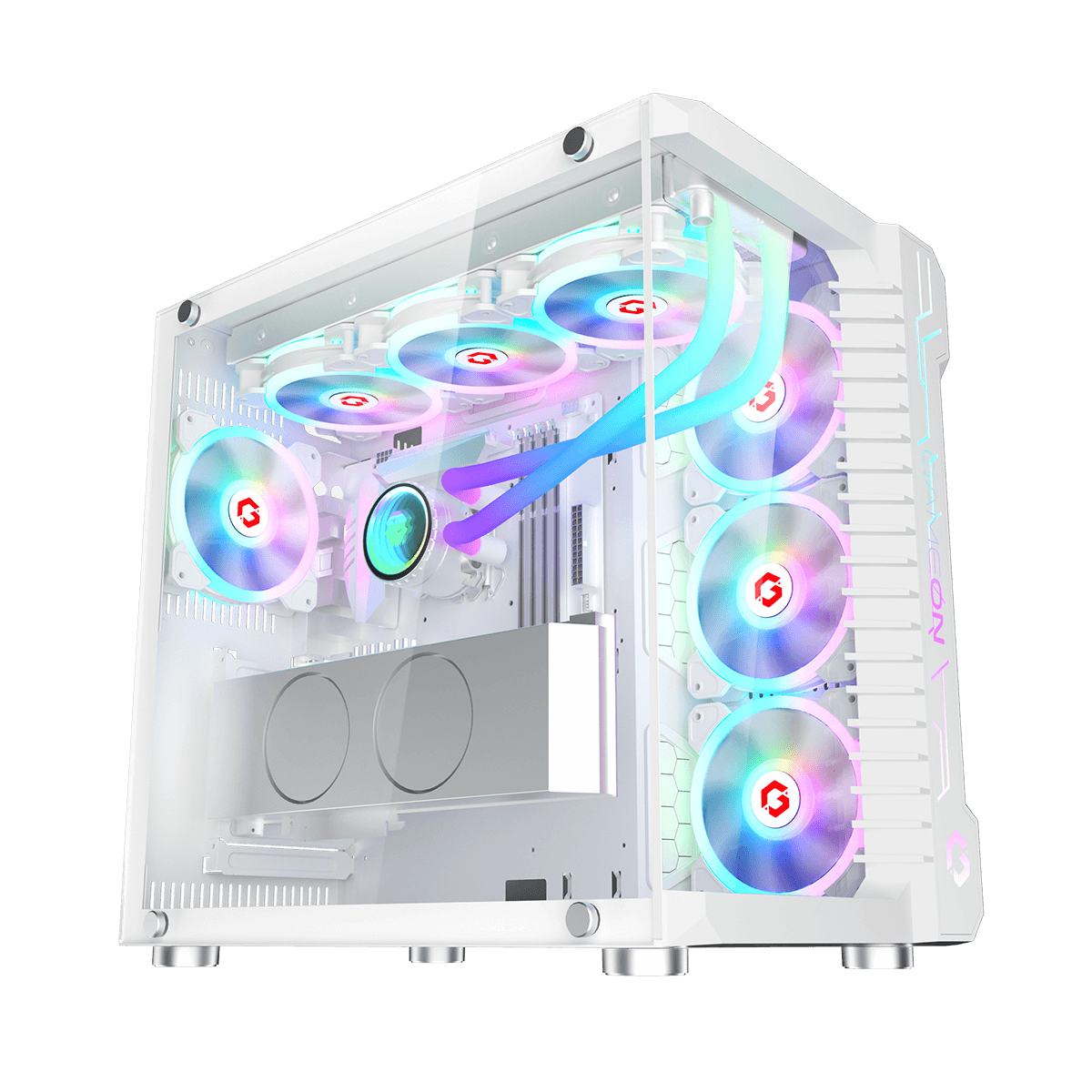 GAMEON Emperor Midnight III Series Mid Tower Gaming Case - White