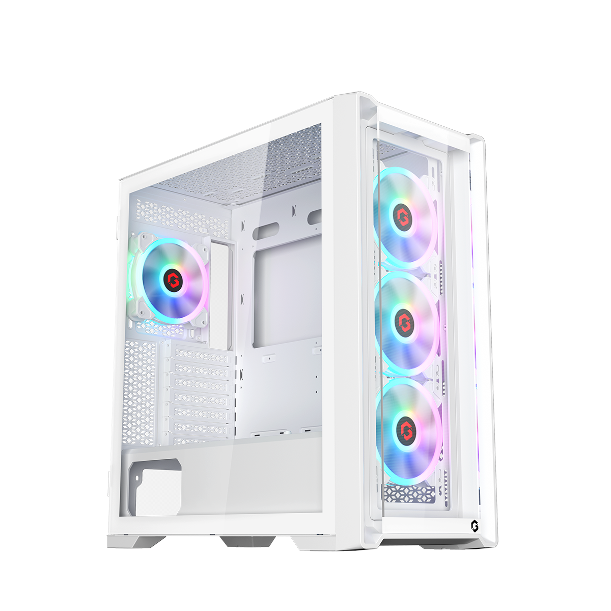 GAMEON Vortex Midnight Series Mid Tower Gaming Case - White