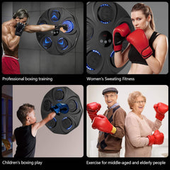 Black Bull  Music Boxing Machine, Rechargeable Boxing Equipment, Home Smart Boxing Target Workout Machine Digital Boxing for Kids and Adults