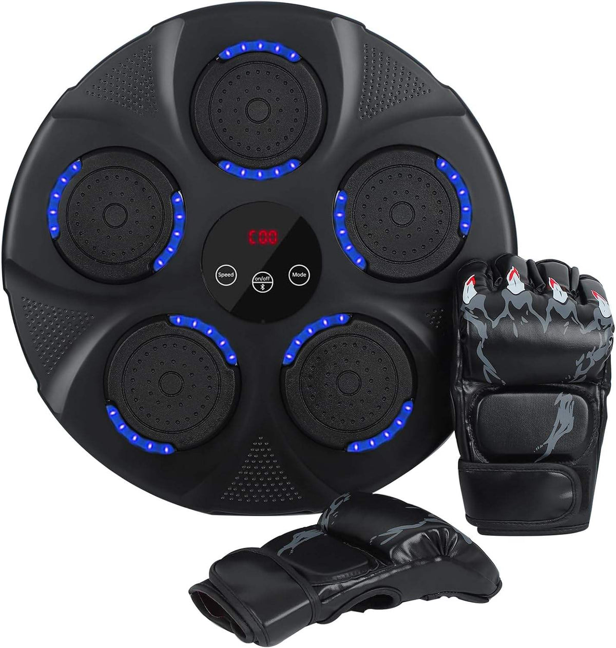 Black Bull  Music Boxing Machine, Rechargeable Boxing Equipment, Home Smart Boxing Target Workout Machine Digital Boxing for Kids and Adults