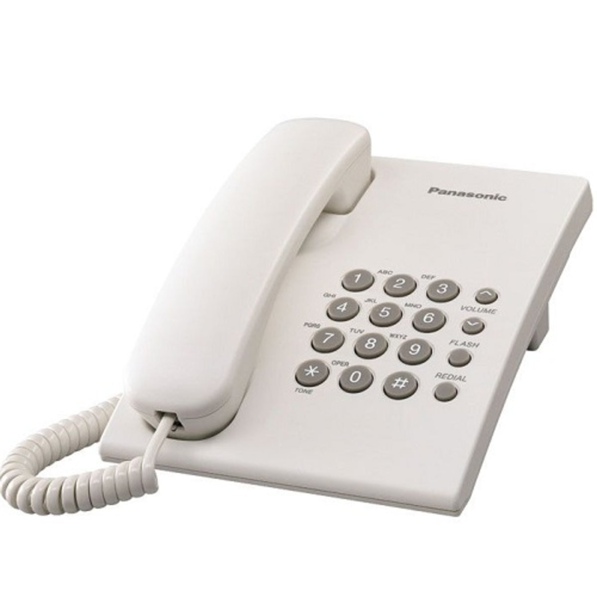 هاتف باناسونيك سلكي متكامل، أبيض