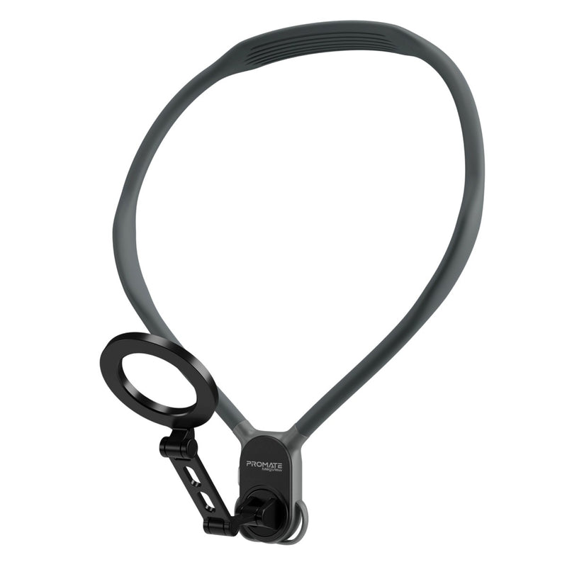 Promate - MagSafe Compatible Neckband Phone Mount for Handsfree POV ,Black