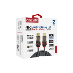 Promate Unidirectional HD 4K@60Hz HDMI Audio Video Cable,Black