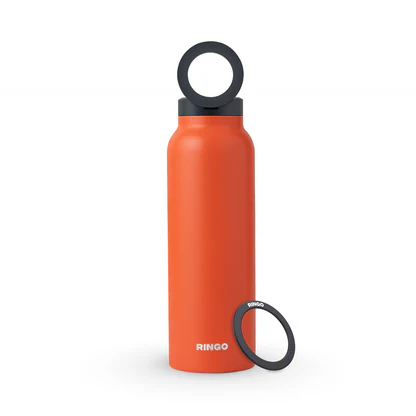 RINGO  WATER BOTTLE 32 OZ  SCREW LID / BOOSTER RING ,ORANGE