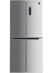 ثلاجة شارب ببابين فرنسيين، سعة 560 لترًا (19.7 قدم مكعب)، مصنوعة من الفولاذ المقاوم للصدأ.