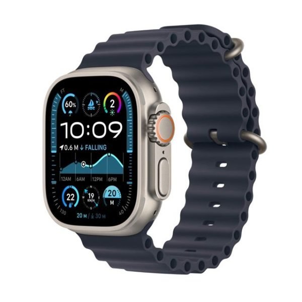 APPLE WATCH ULTRA 2 GPS + CELLULAR 49MM NATURAL TITANIUM CASE WITH NAVY OCEAN BAND