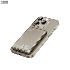 بنك طاقة WIWU Wi-P020 فائق النحافة، سعة 10000 مللي أمبير، لون رمادي