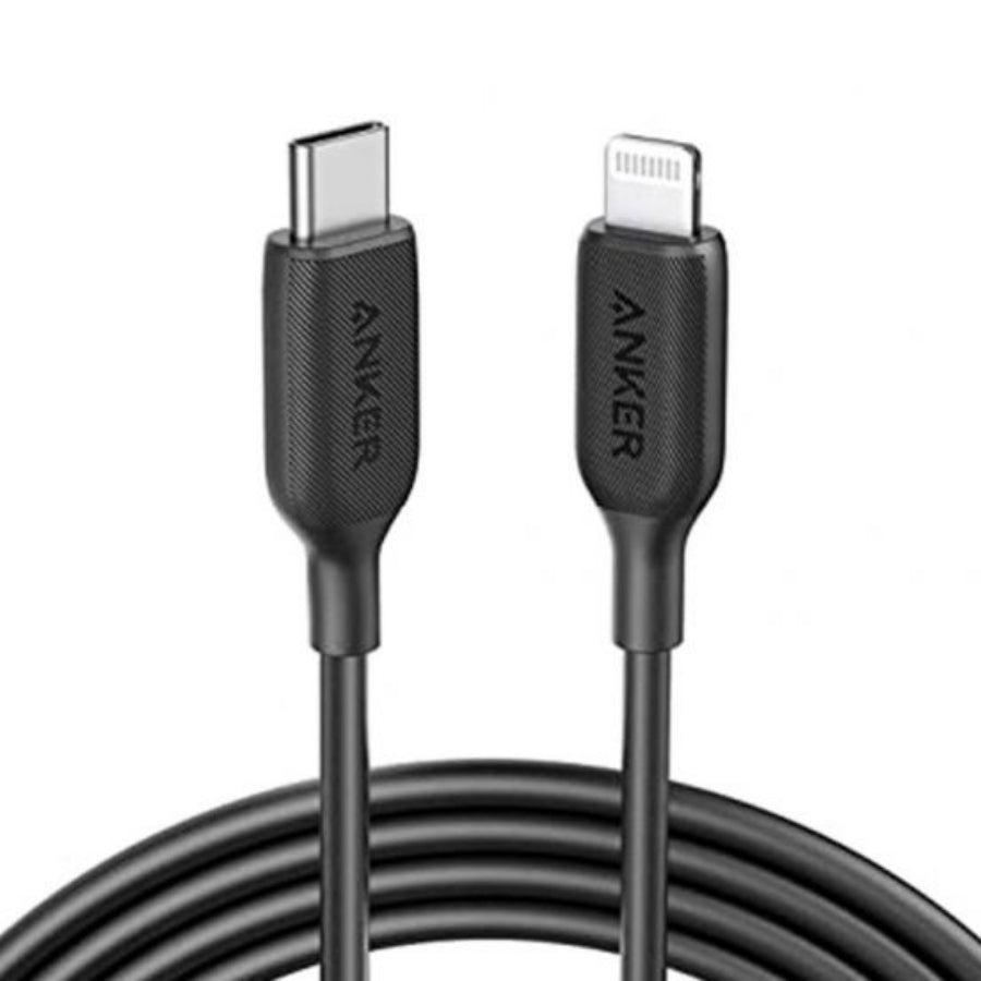 كابل Anker PowerLine III USB-C إلى Lightning (0.9 متر/3 قدم)، اللون الأسود