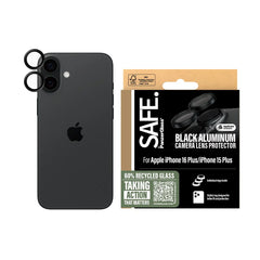 حماية عدسة PanzerGlass® Hoops™ السوداء لهاتف iPhone 16 | iPhone 16 Plus | حلقات