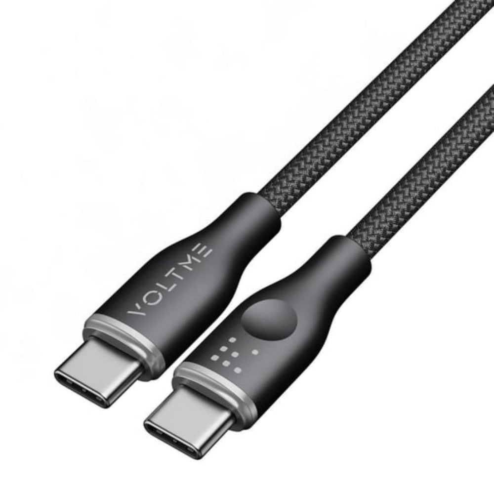 VOLTME Powerlink Rugg Double Nylon Cable Type C to Type C 3A / 1M (60W) Black