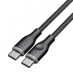 VOLTME Powerlink Rugg Double Nylon Cable Type C to Type C 3A / 1M (60W) Black