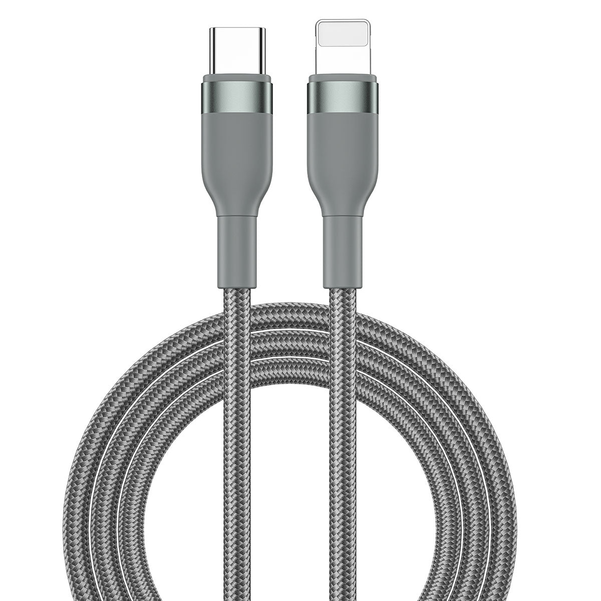 WIWU 30W Alluminum Alloy Braided Data Cable Wi-C017  C-L (1.2M) Grey